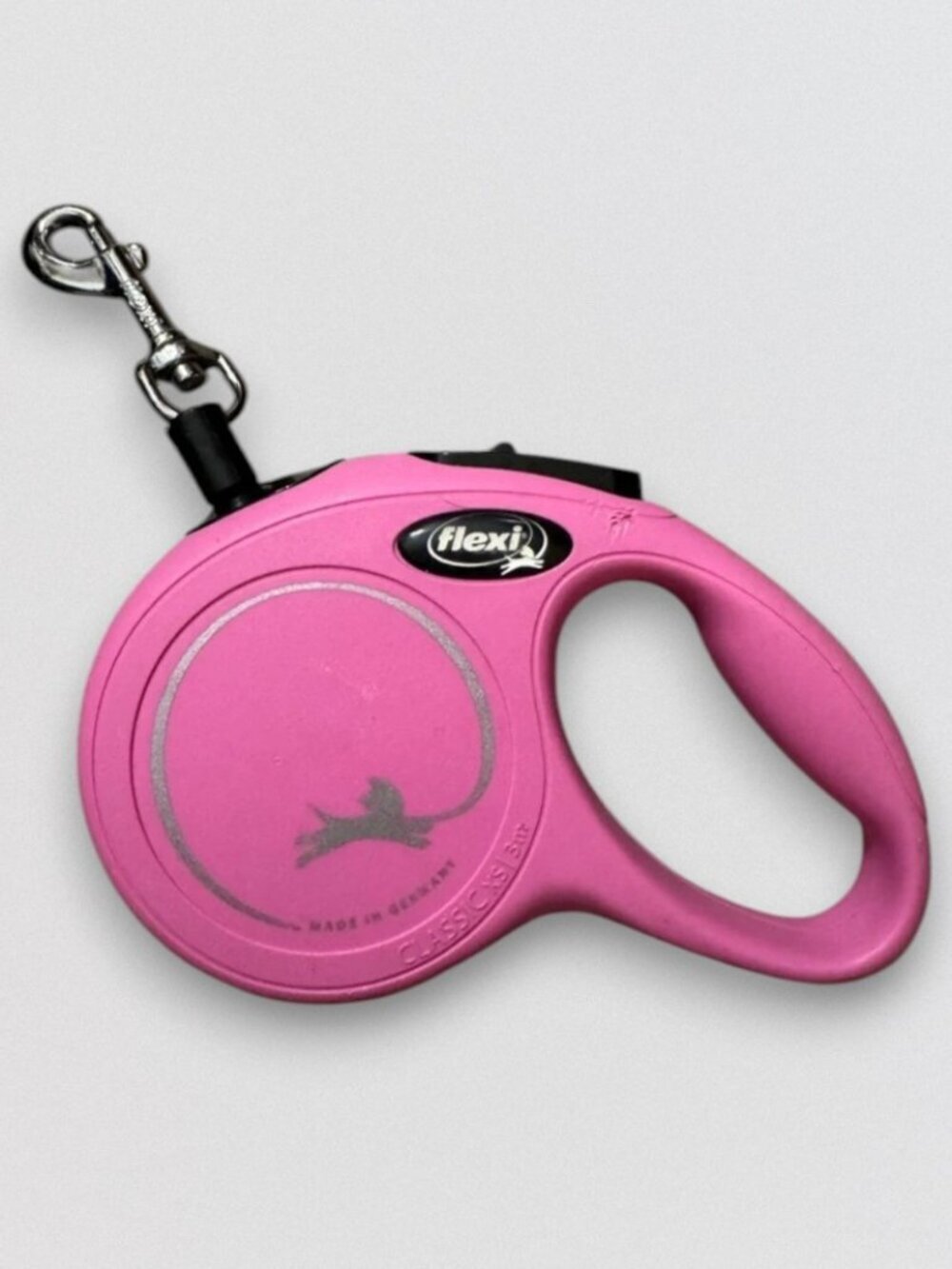 Pink Retractable Dog Leash Classic XS Extra Small Ergonomic Handle